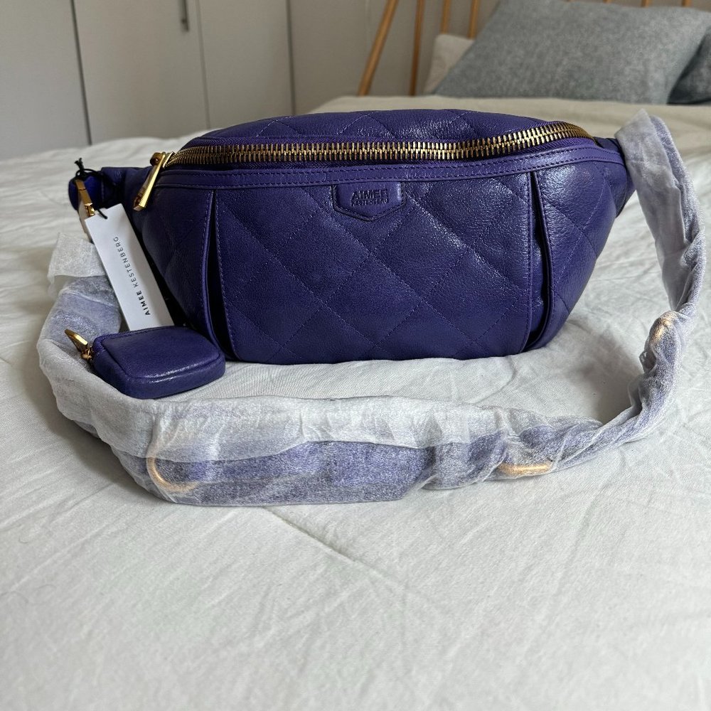 OUTTA HERE LARGE SLING in Violet with 14k Yellow Gold